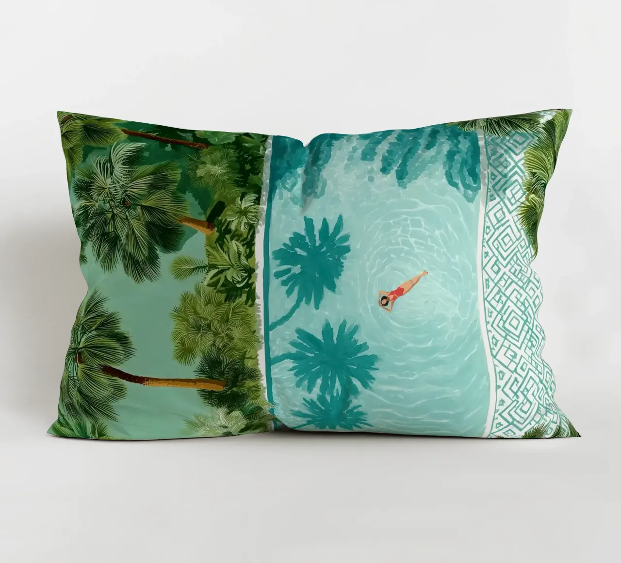 The Pool of Whispering Palms cuscino da Clara August