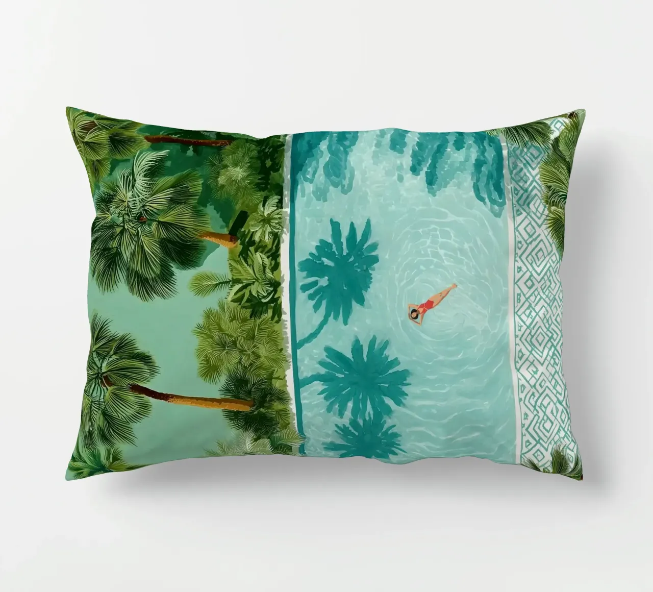 The Pool of Whispering Palms cuscino da Clara August