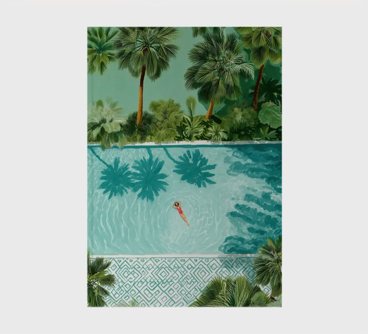 The Pool of Whispering Palms notebook by Clara August