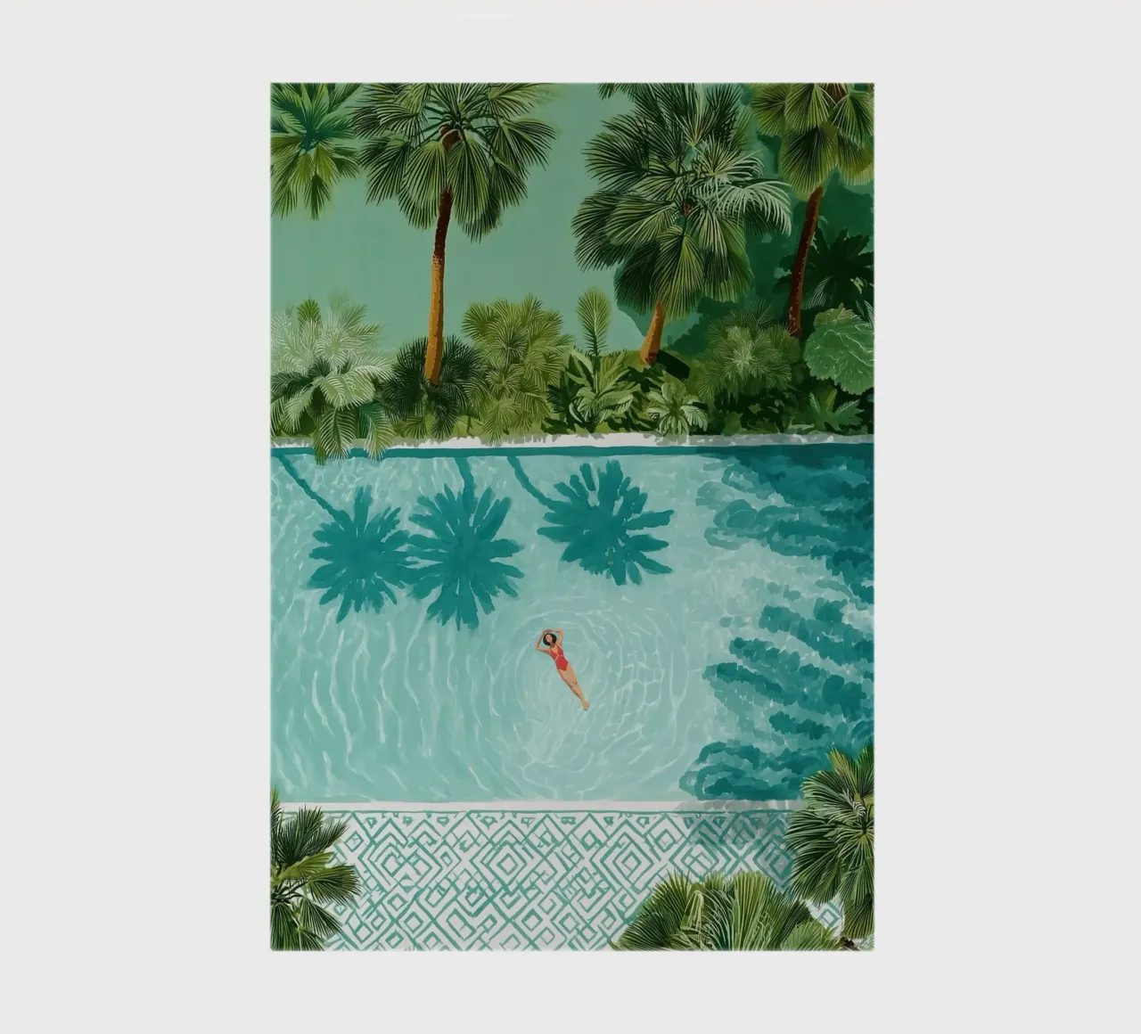 The Pool of Whispering Palms notebook by Clara August
