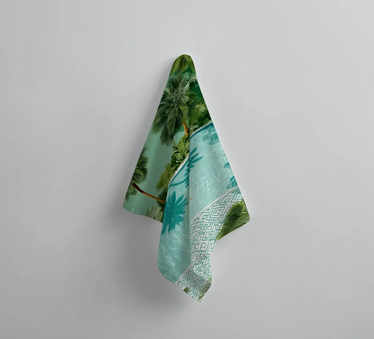 The Pool of Whispering Palms badhanddoek van Clara August