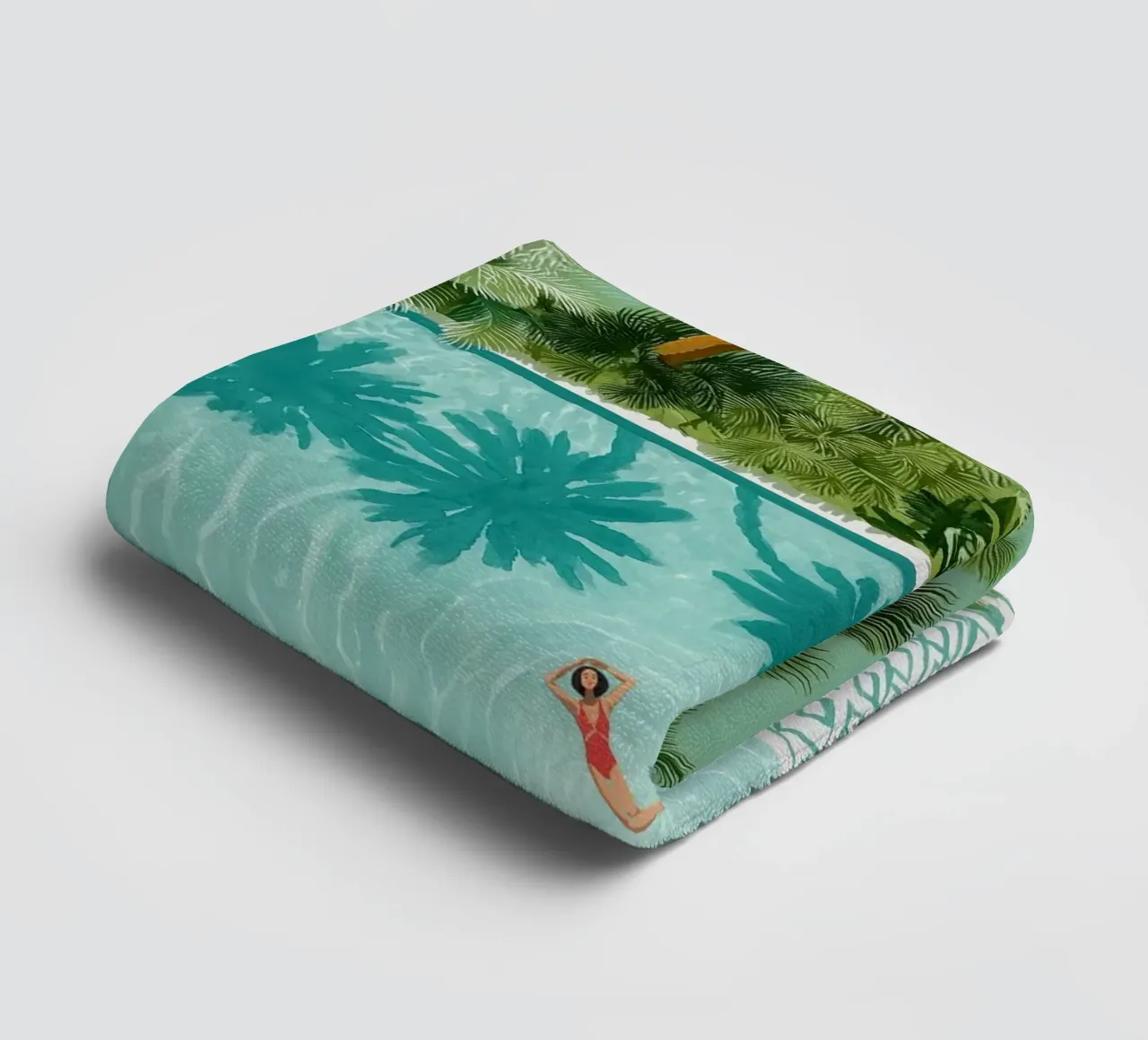The Pool of Whispering Palms badhanddoek van Clara August