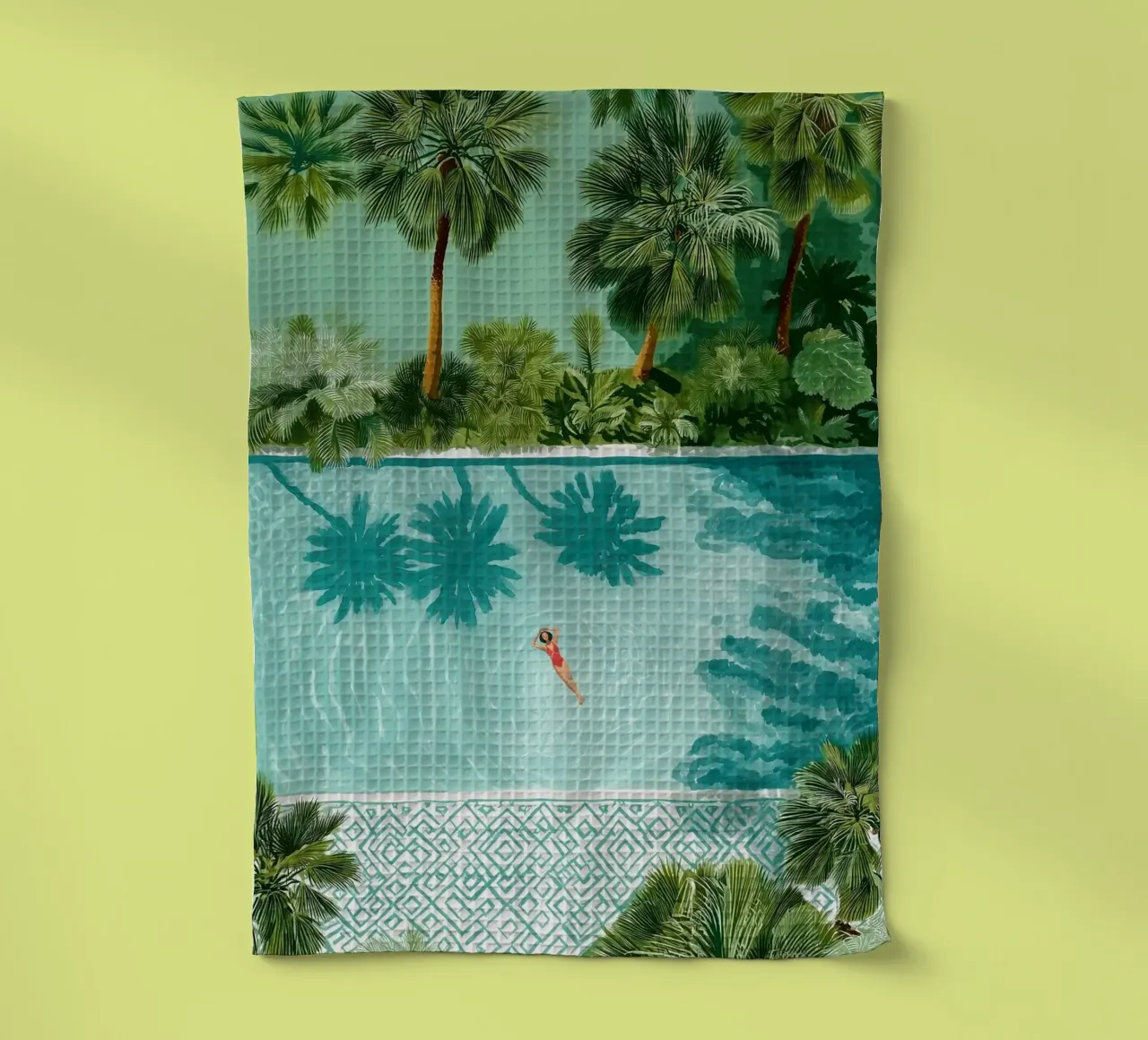 The Pool of Whispering Palms torchon de Clara August