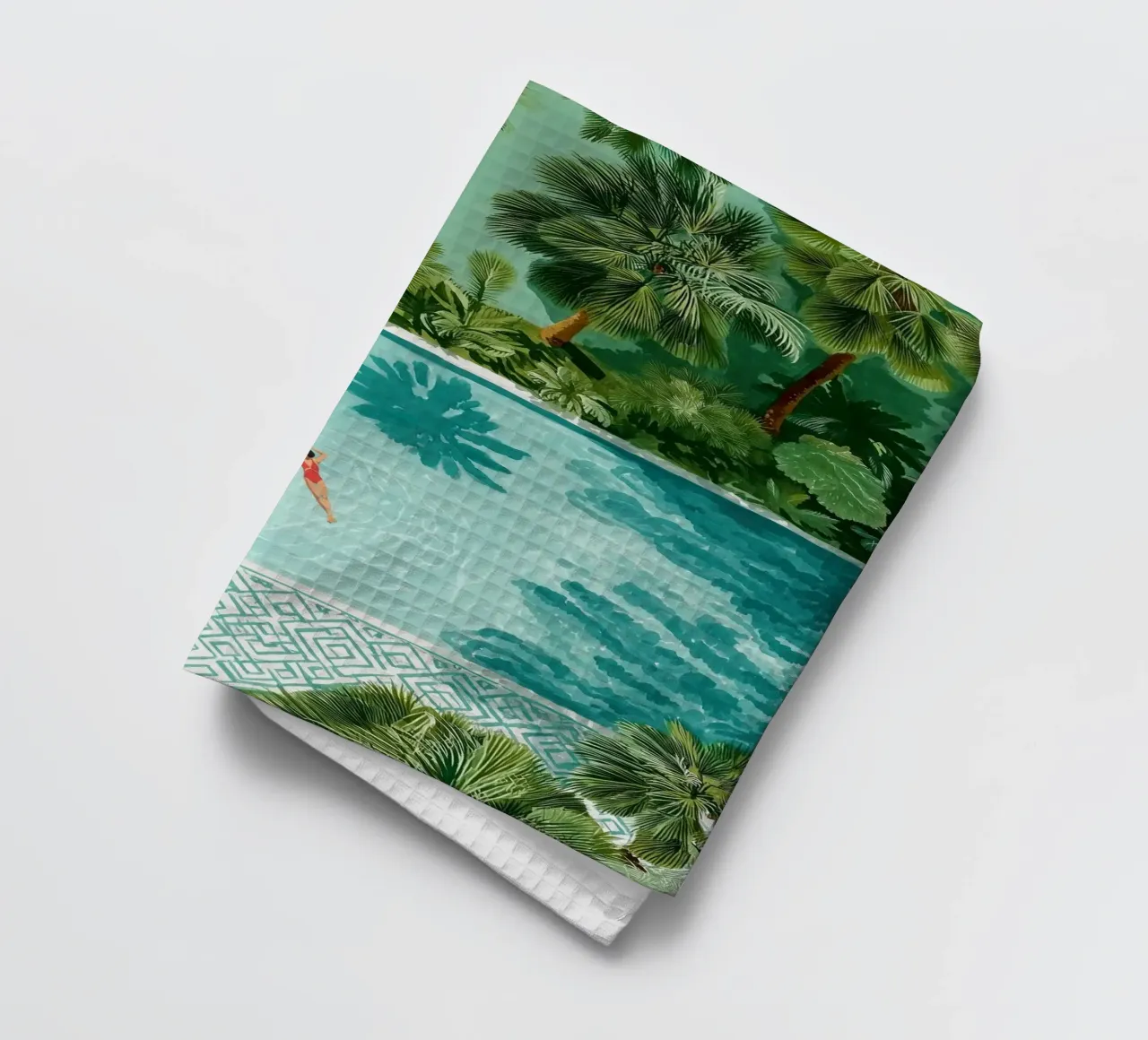 The Pool of Whispering Palms torchon de Clara August