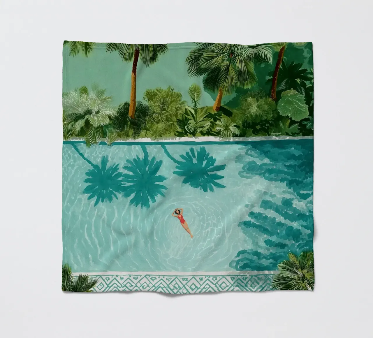 The Pool of Whispering Palms coperta in pile da Clara August