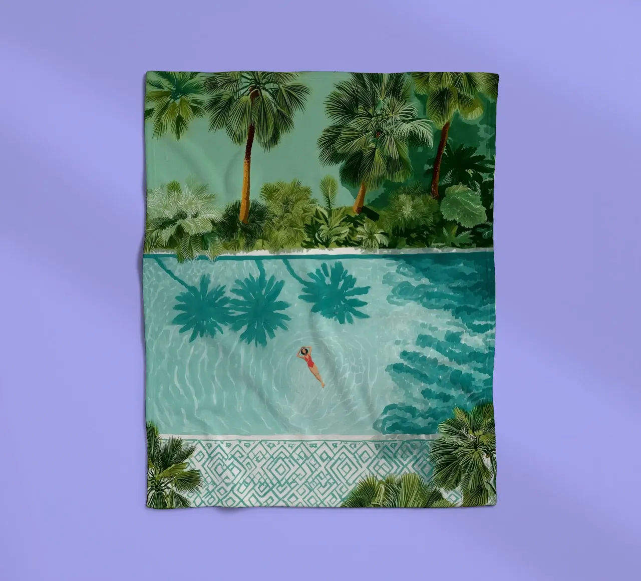 The Pool of Whispering Palms coperta in pile da Clara August
