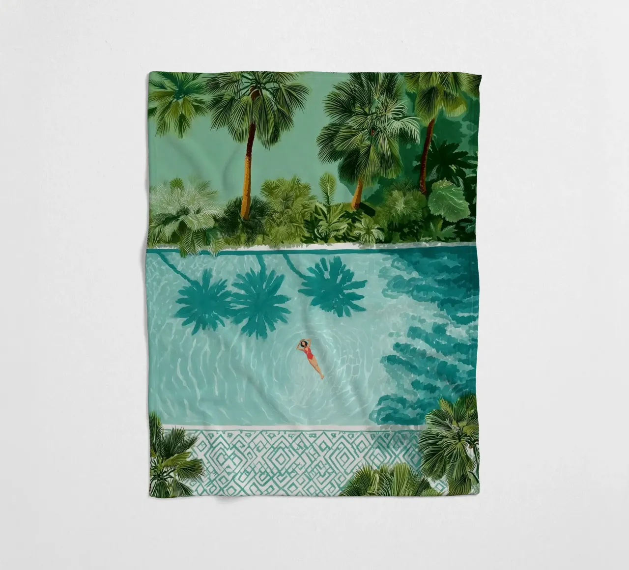 The Pool of Whispering Palms coperta in pile da Clara August