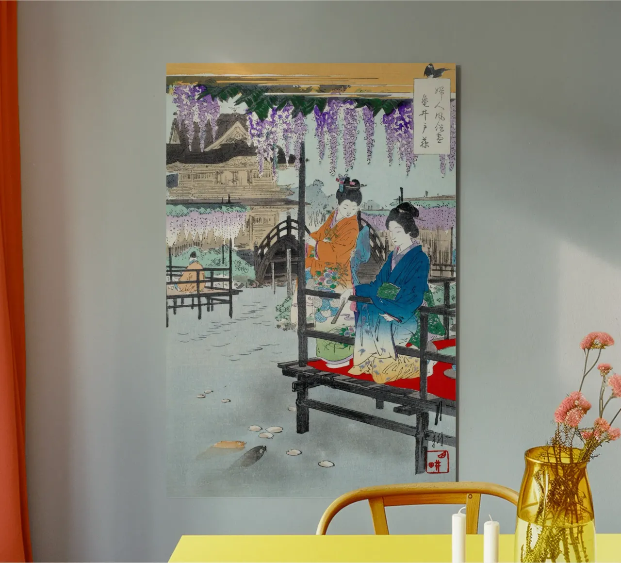 Two Maidens on Veranda Overlooking alluminio dibond da vintageshop