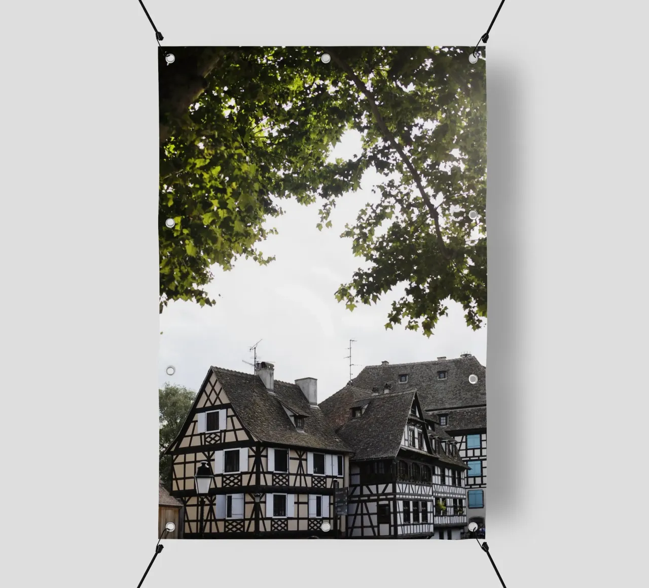Case a graticcio a Strasburgo (Francia) telo in pvc da fotokunst