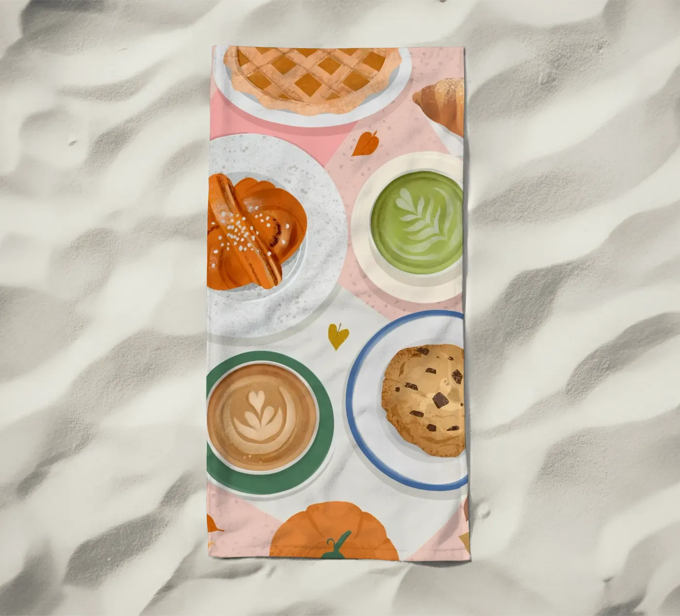 Fika Time strandhanddoek van PetrArts