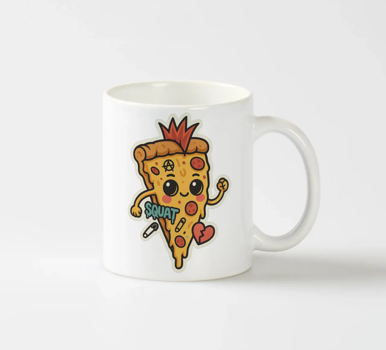 Sticker Pizza Punk Rock Colorée tazza in ceramica da Punk & Cute - Affiches & Stickers