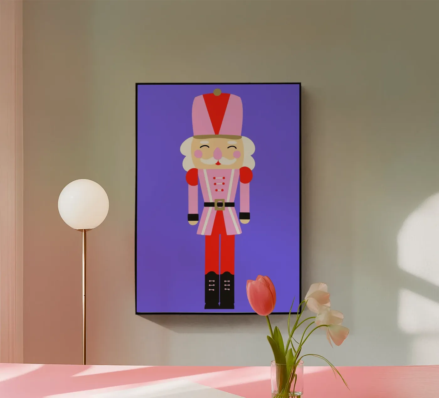 Schiaccianoci, illustrazione, Natale, viola, bambini, inverno plexiglass da Art House