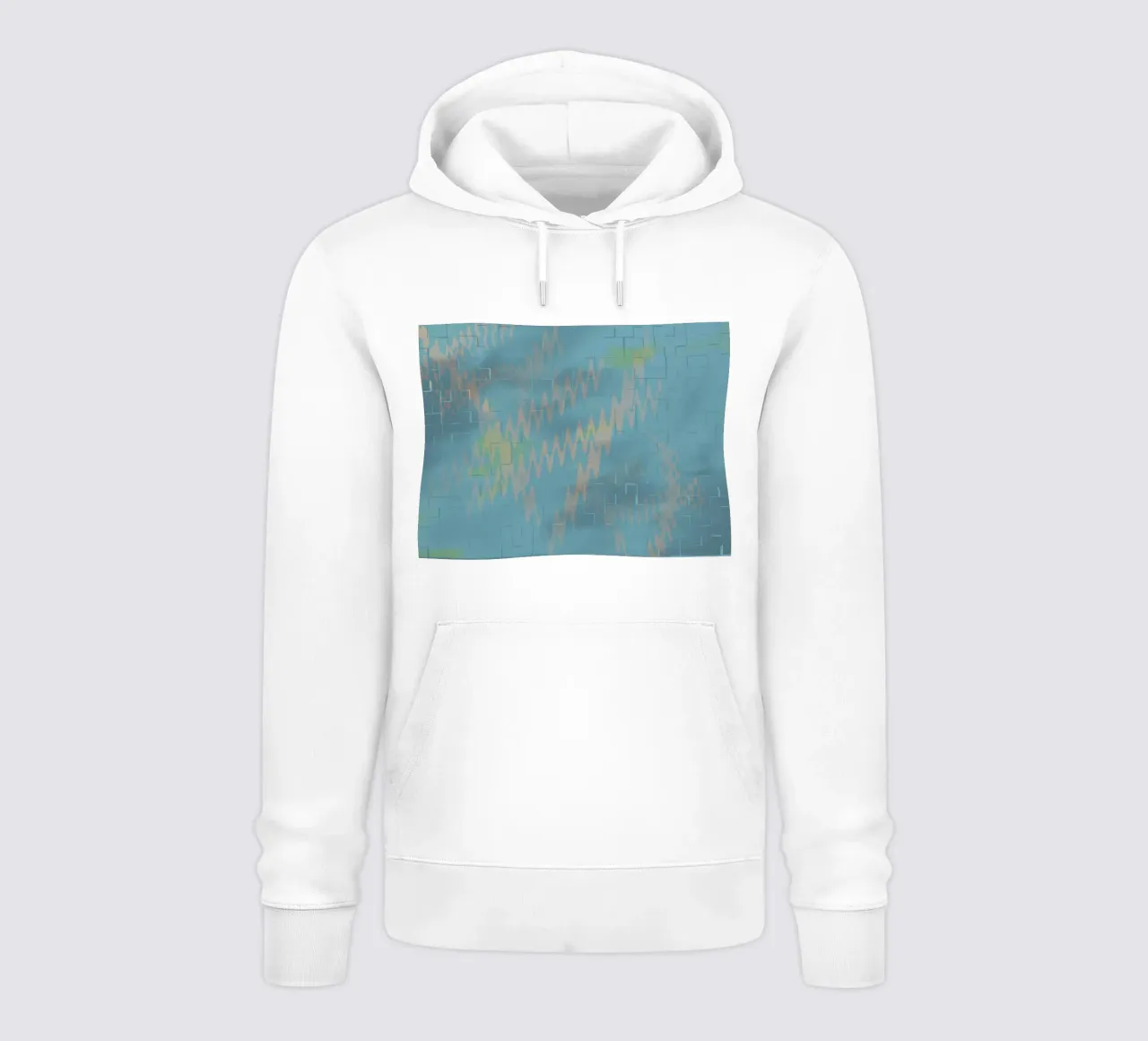 Motivo astratto a zig zag colorato felpa con cappuccio da Something for you
