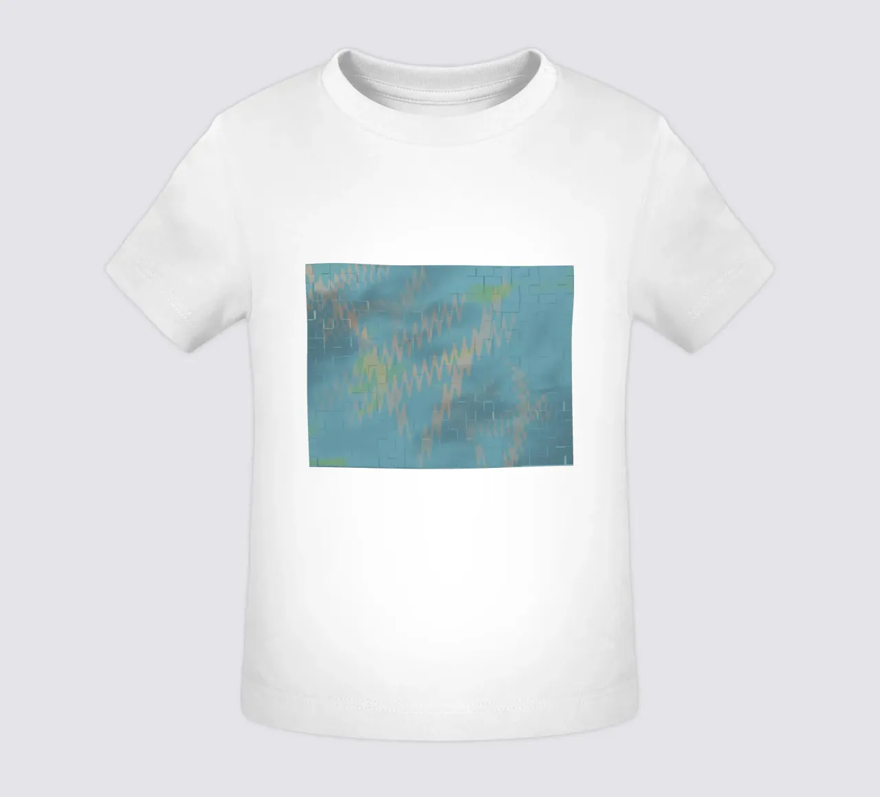 Motivo astratto a zig zag colorato maglietta neonato da Something for you