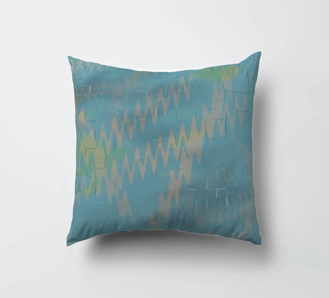Motivo astratto a zig zag colorato cuscino da Something for you