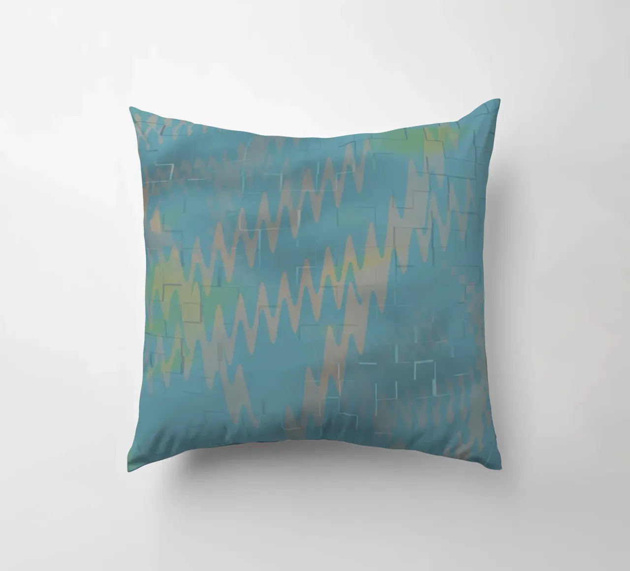 Motivo astratto a zig zag colorato cuscino da Something for you