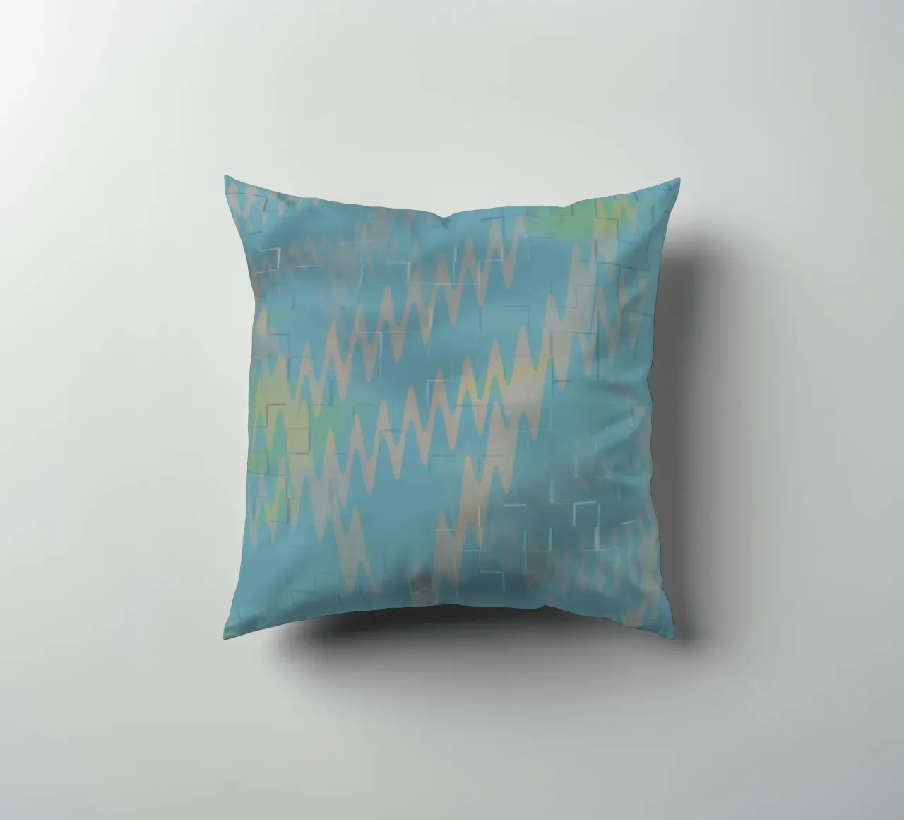Motivo astratto a zig zag colorato cuscino da Something for you