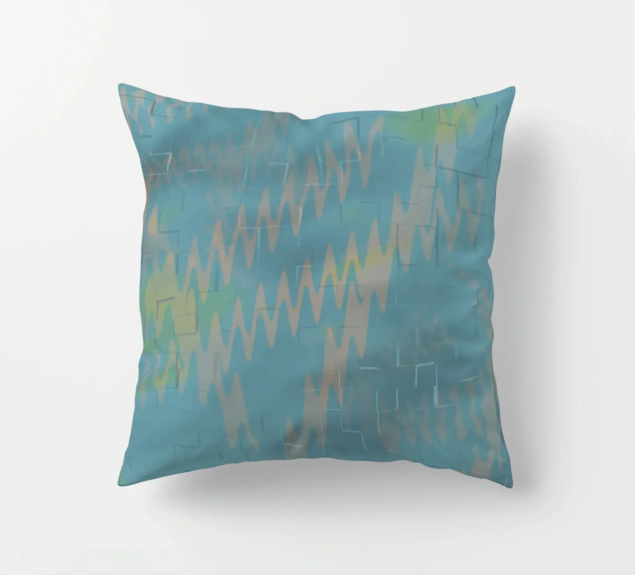 Motivo astratto a zig zag colorato cuscino da Something for you