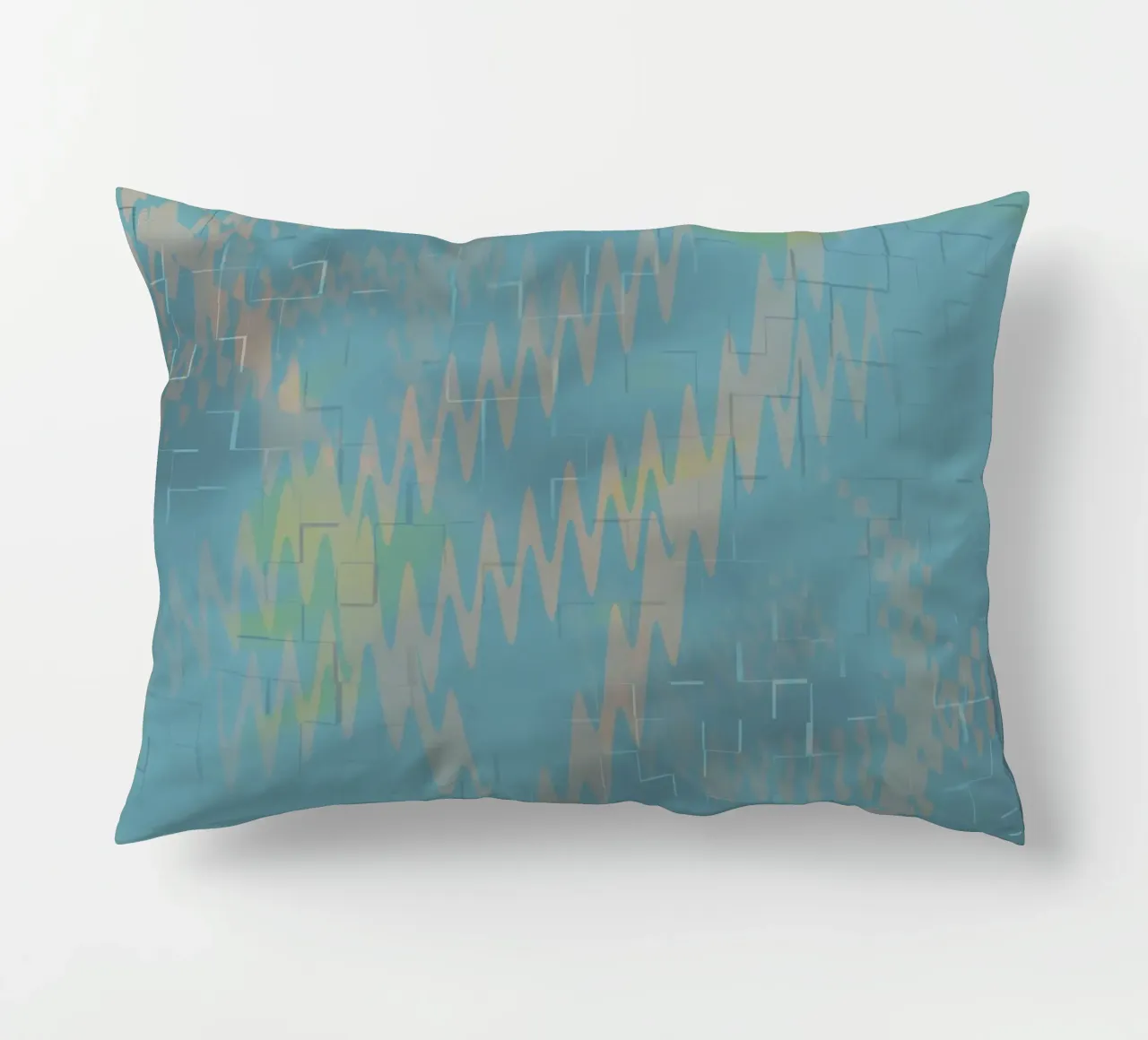 Motivo astratto a zig zag colorato cuscino da Something for you