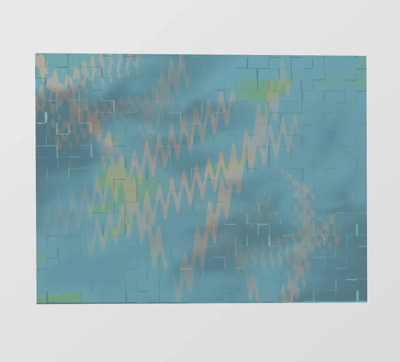 Motivo astratto a zig zag colorato telo in pvc da Something for you