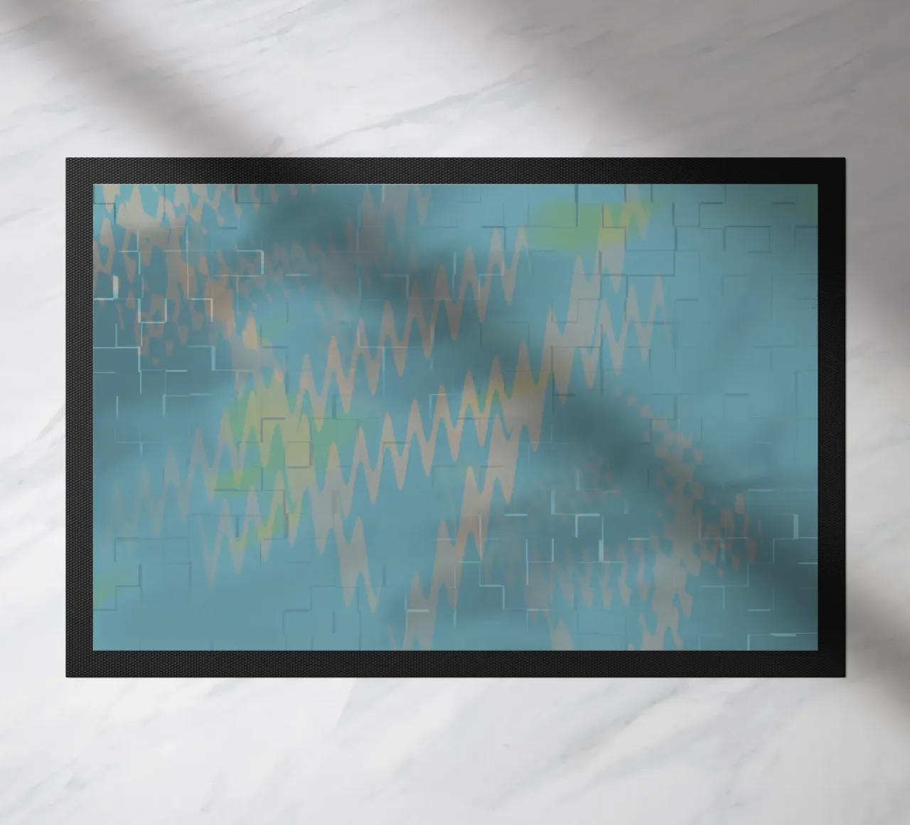 Abstract colourful zigzag pattern doormat by Something for you