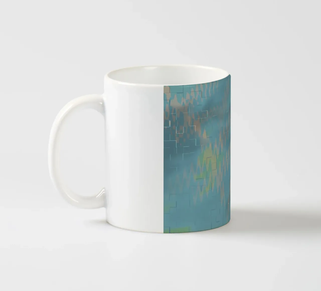 Abstract colourful zigzag pattern ceramic mug by Something for you