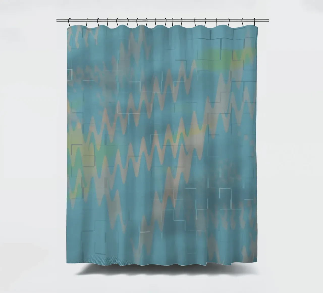 Abstract colourful zigzag pattern shower curtain by Something for you