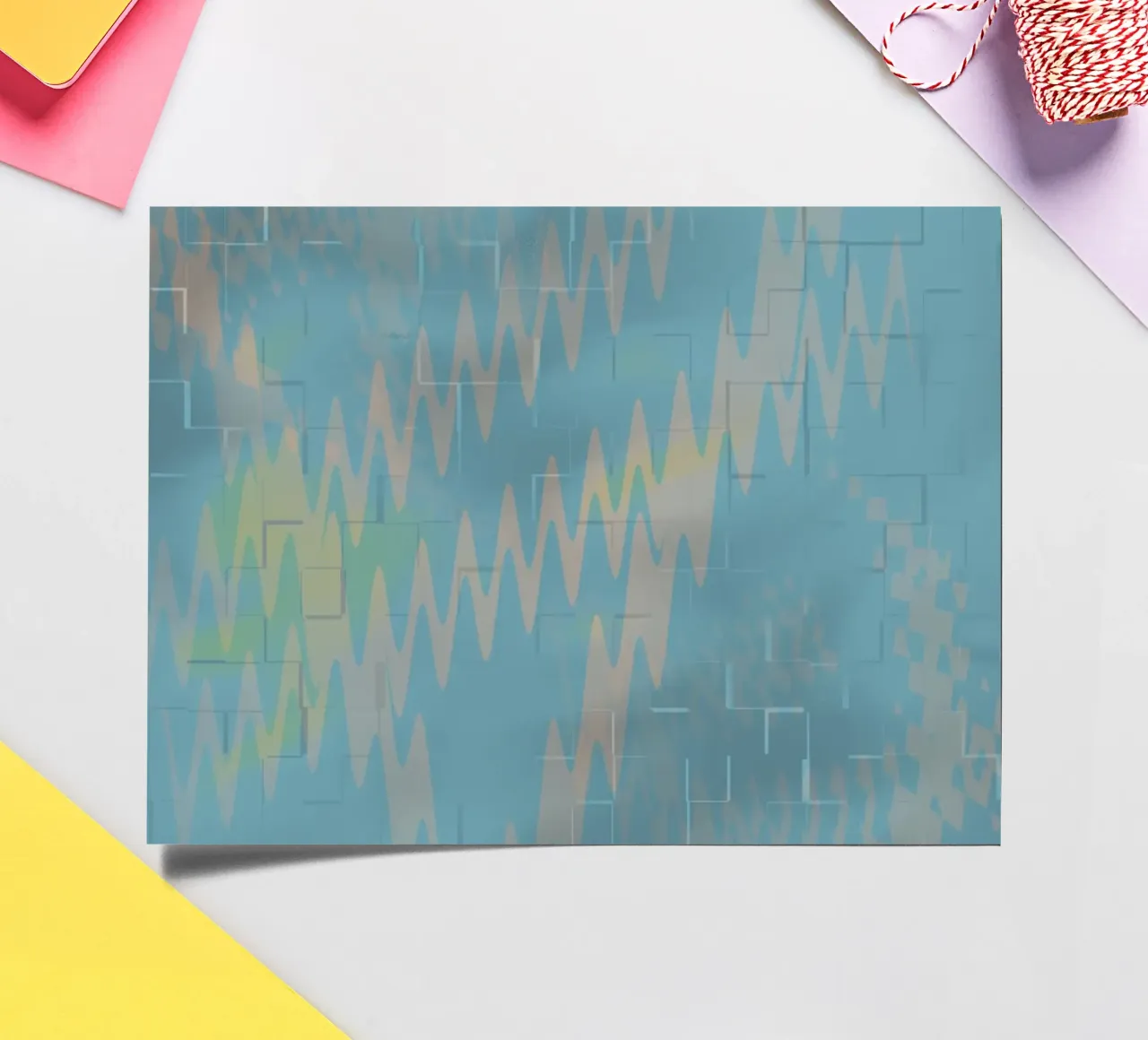Abstract colourful zigzag pattern sticker sheet by Something for you