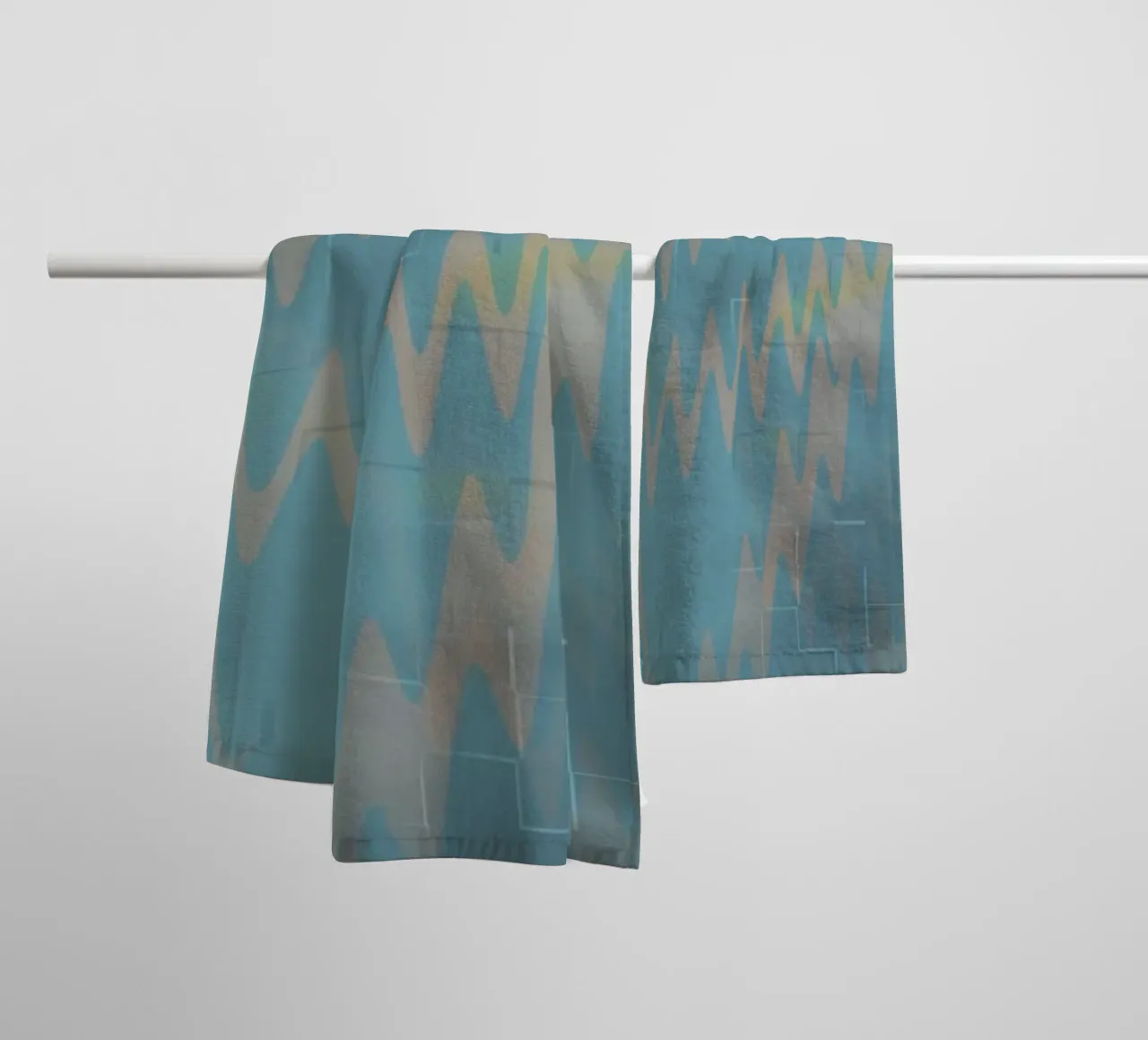 Abstract colourful zigzag pattern towel by Something for you