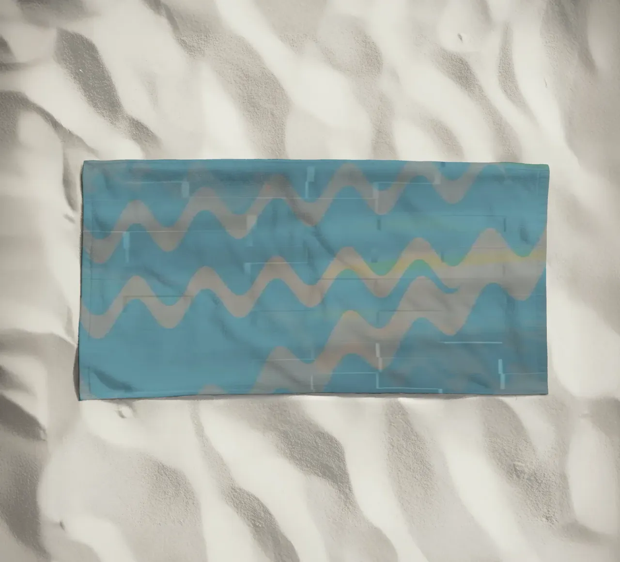Motivo astratto a zig zag colorato telo mare da Something for you