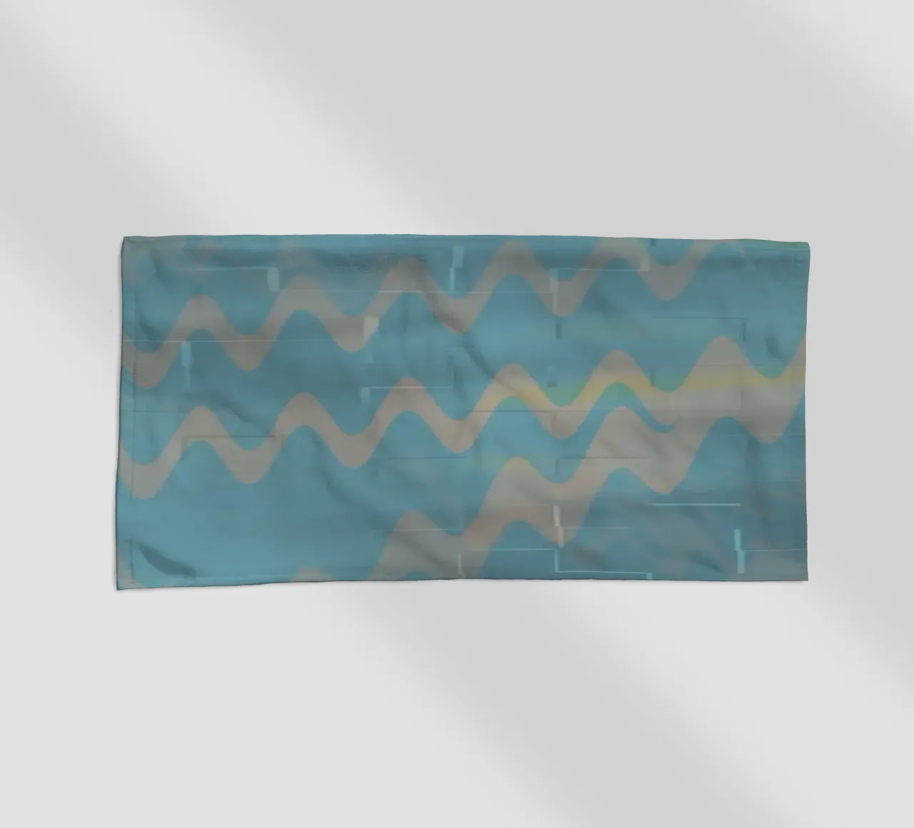Motivo astratto a zig zag colorato telo mare da Something for you