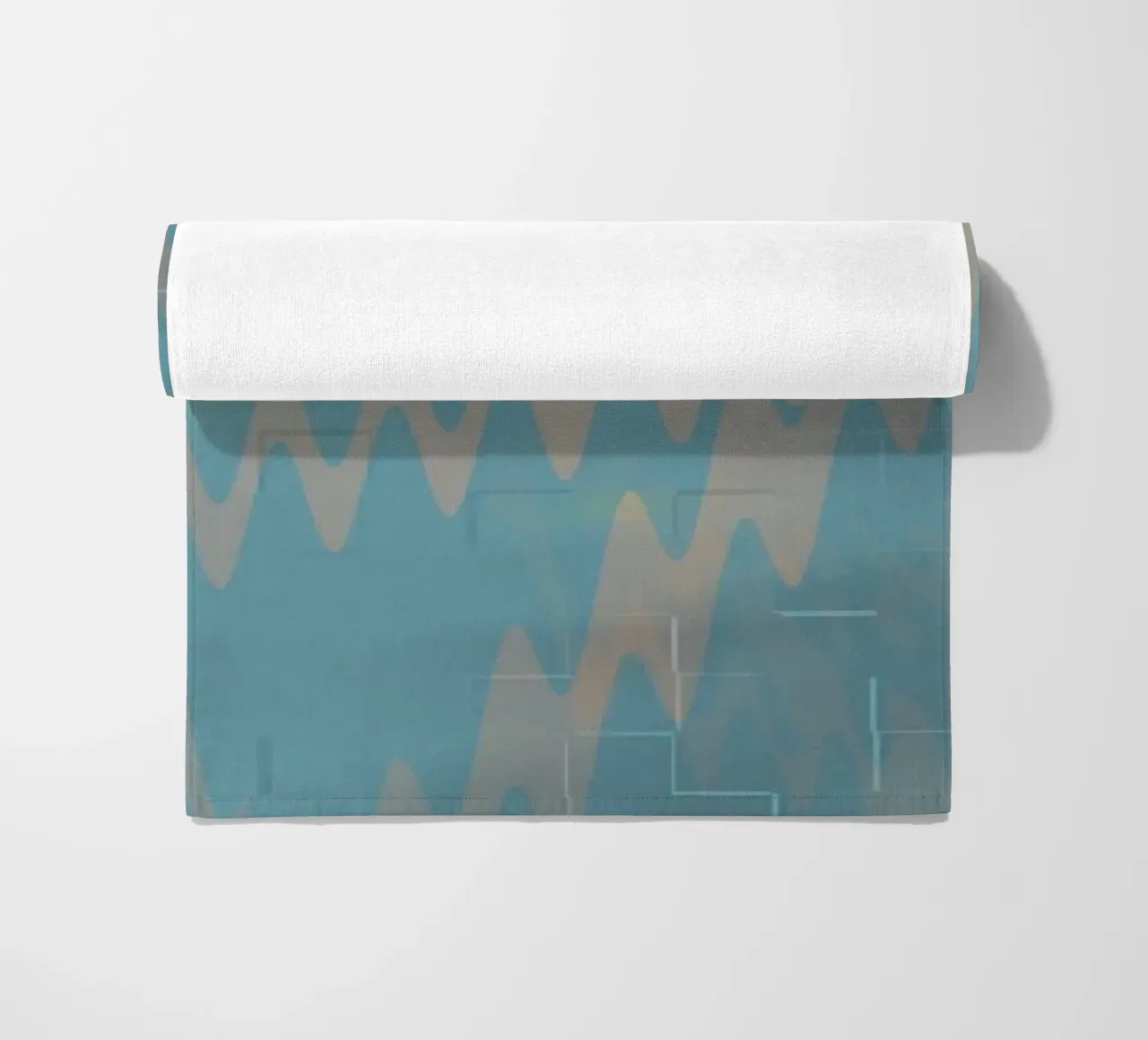 Motivo astratto a zig zag colorato telo mare da Something for you