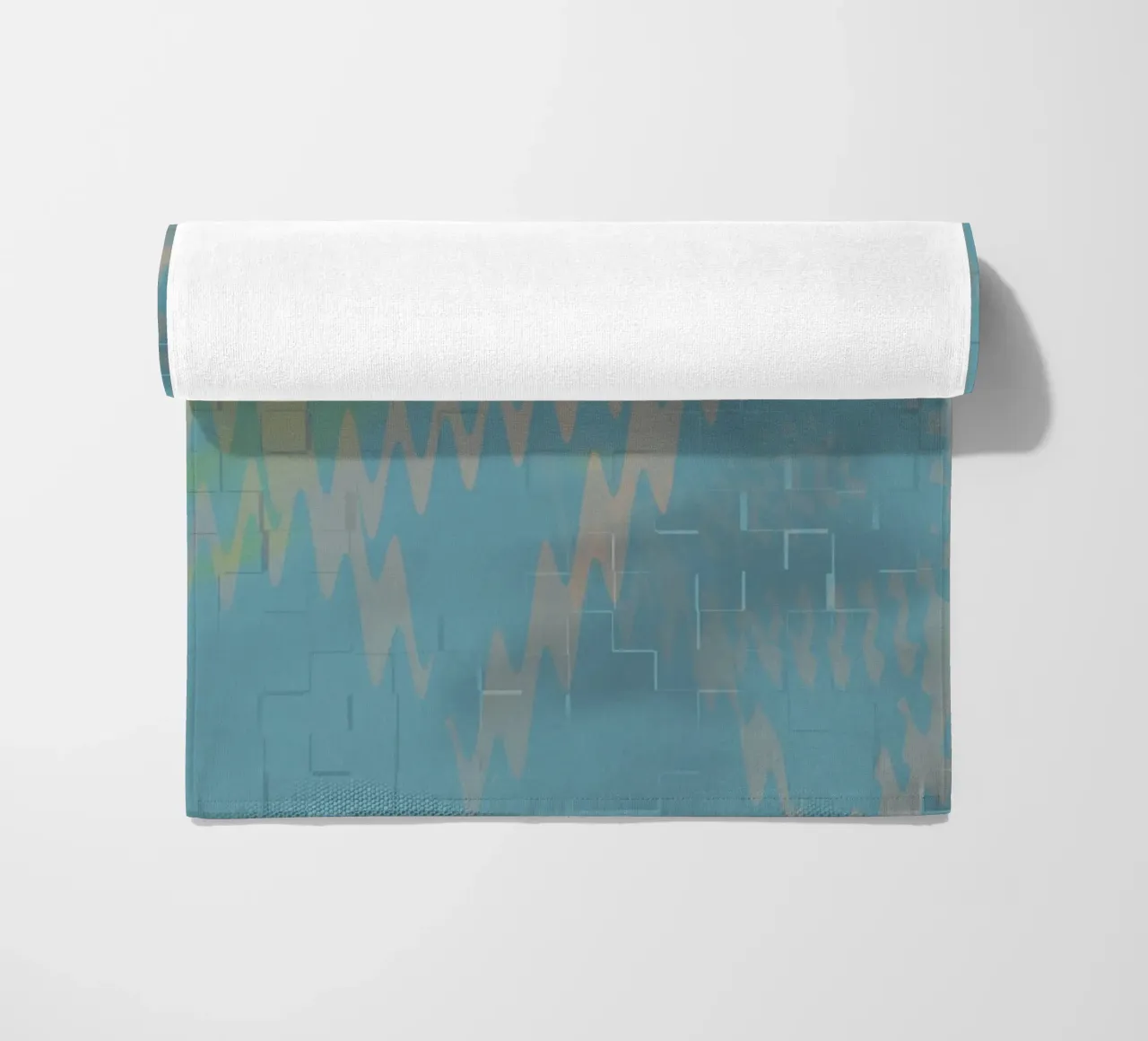 Motivo astratto a zig zag colorato telo mare da Something for you