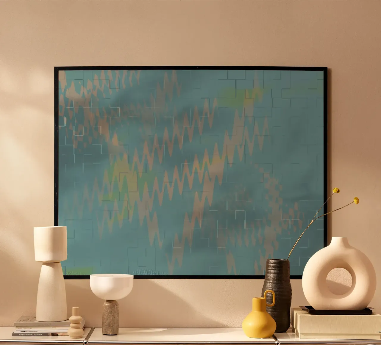 Abstract colourful zigzag pattern hahnemühle by Something for you