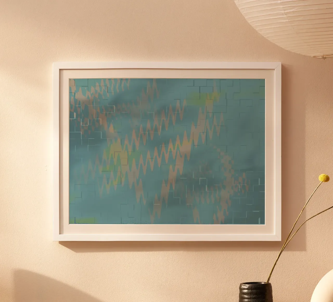 Abstract colourful zigzag pattern hahnemühle by Something for you