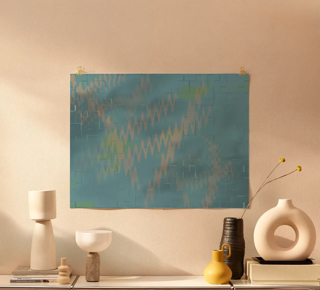 Abstract colourful zigzag pattern hahnemühle by Something for you