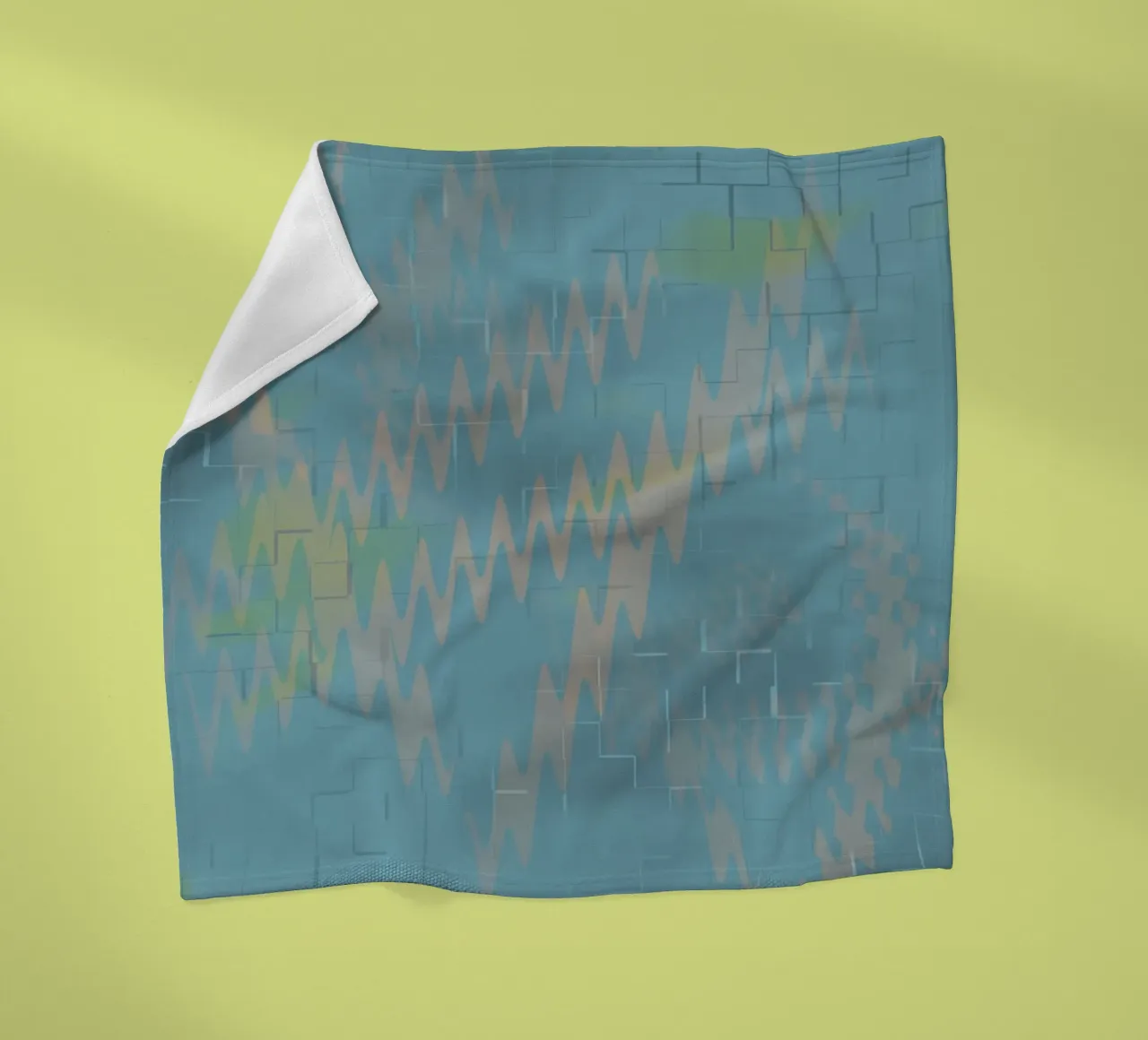 Abstract colourful zigzag pattern fleece blanket by Something for you