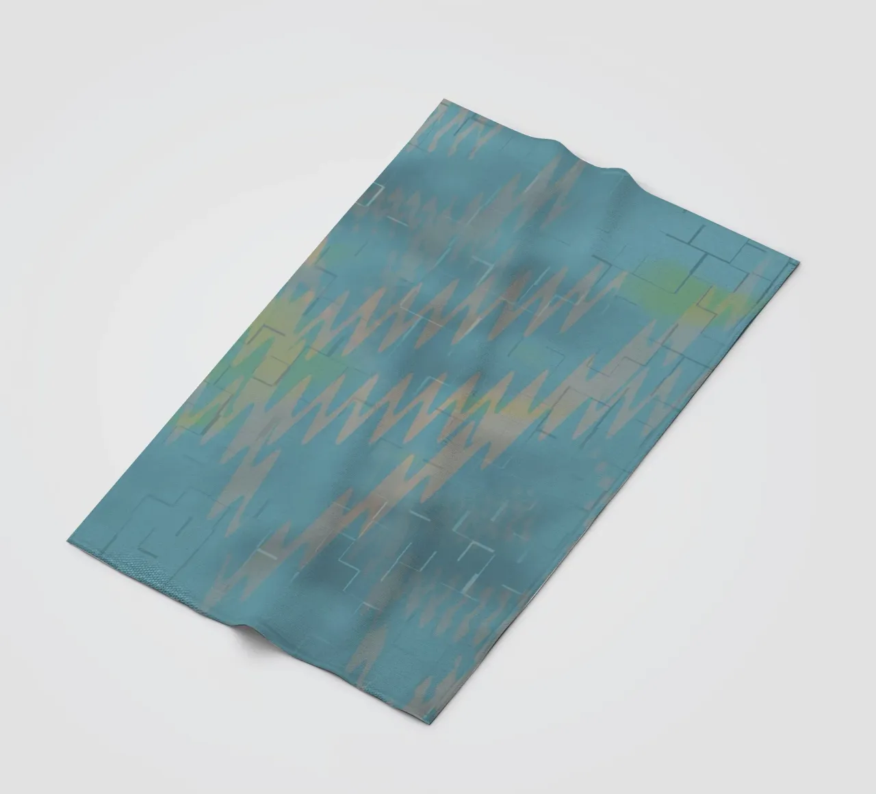 Abstract colourful zigzag pattern fleece blanket by Something for you
