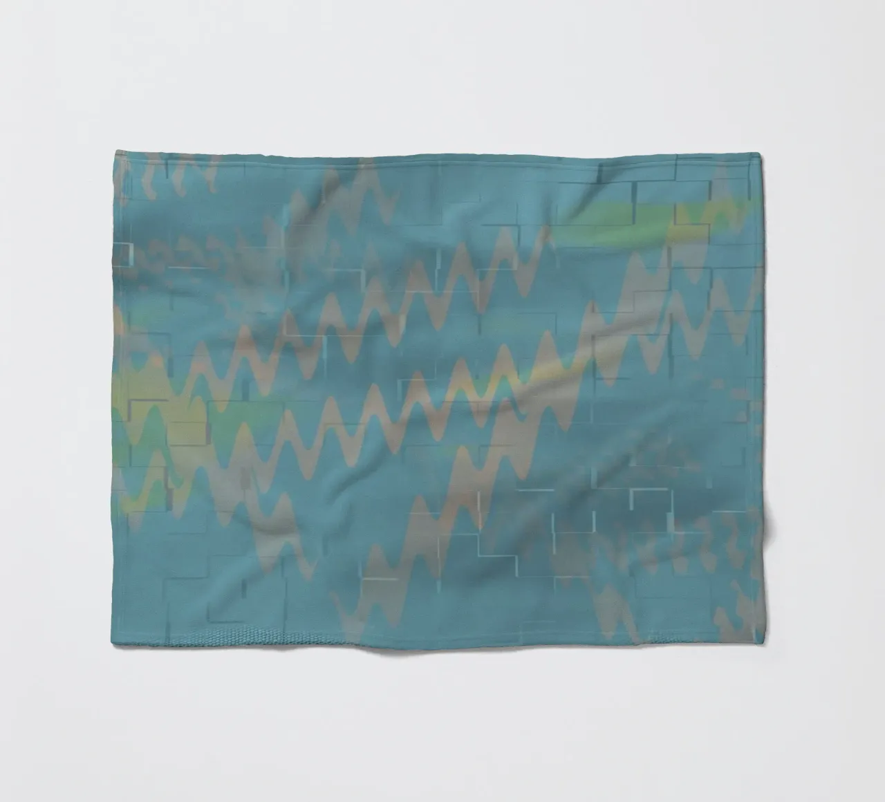 Abstract colourful zigzag pattern fleece blanket by Something for you