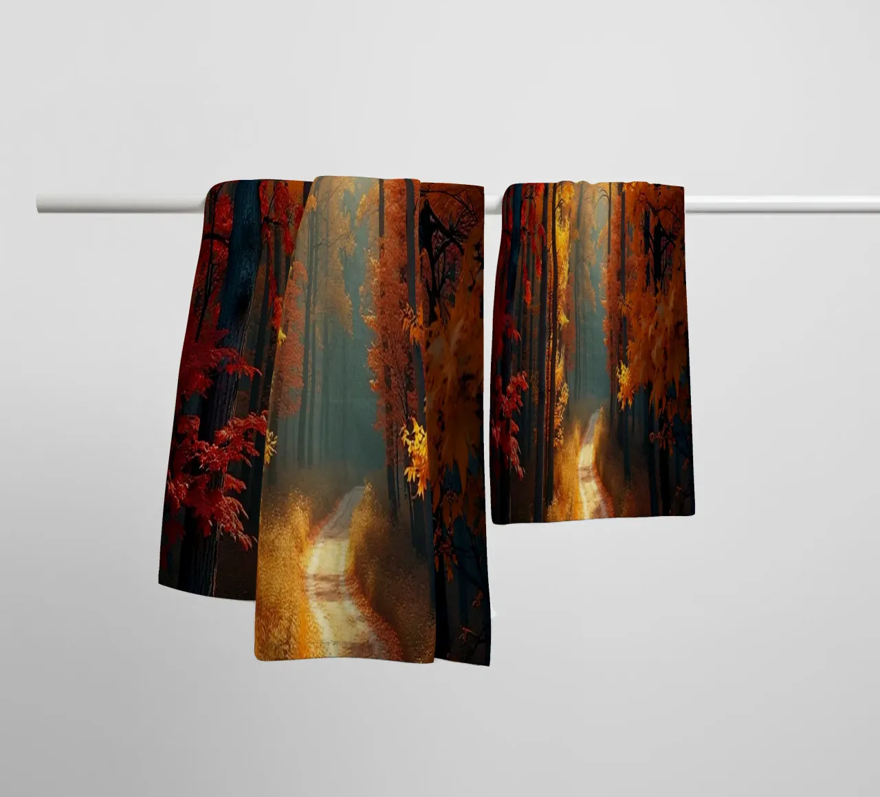 Forest_path_autumn_6 towel by Fantasie & Mystikwelten by LK