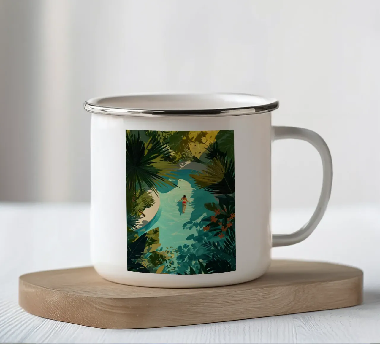 Her Secret Paradise tazza in smalto da Clara August