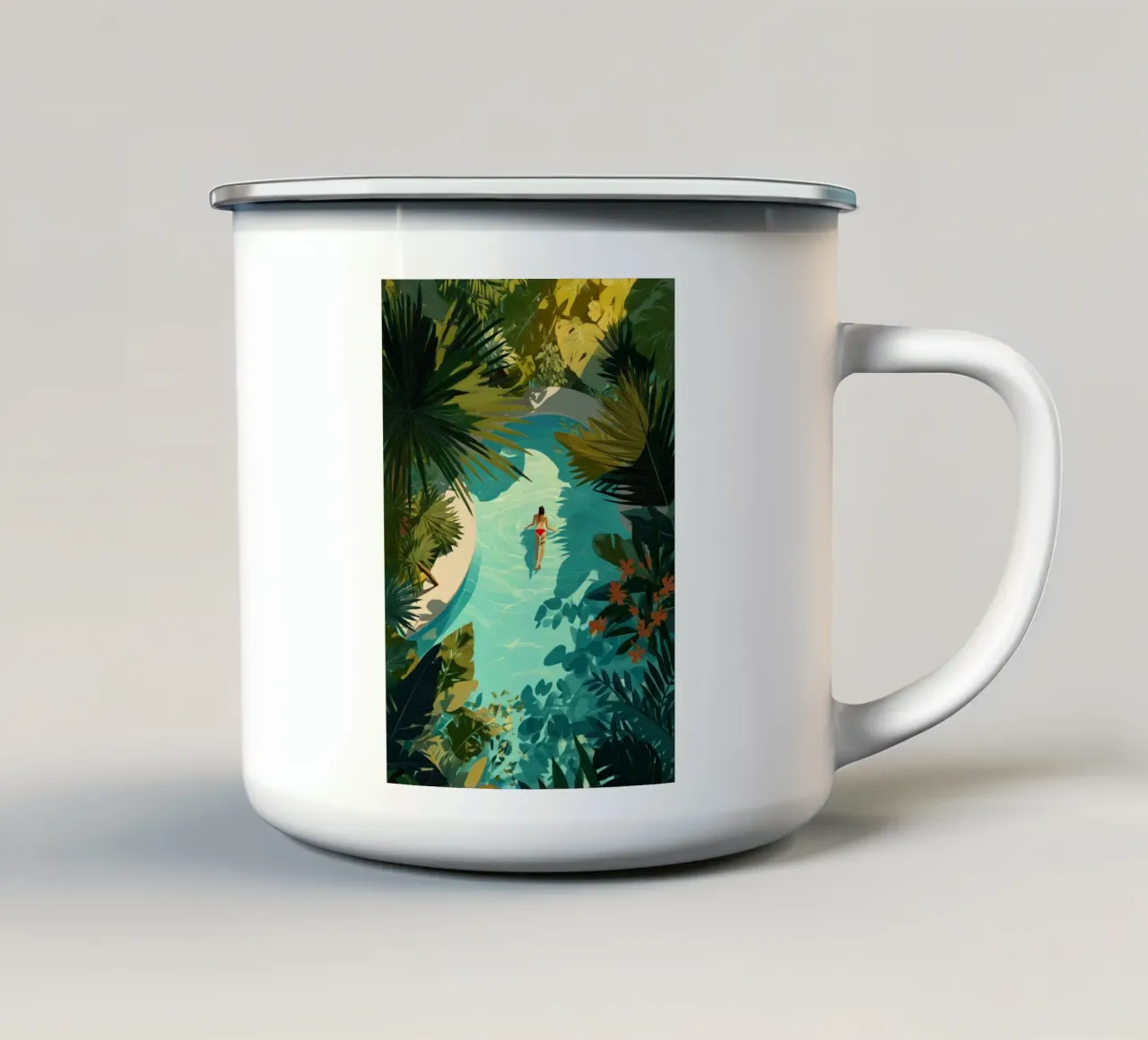 Her Secret Paradise tazza in smalto da Clara August