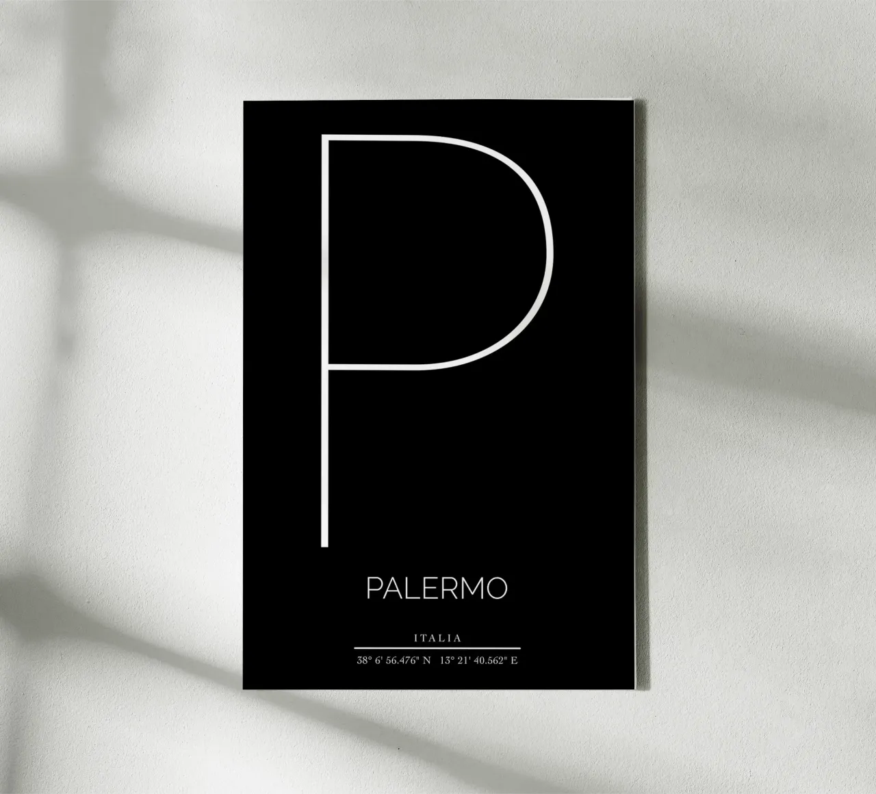 PALERMO - nero canvas met Baklijst van CityLights