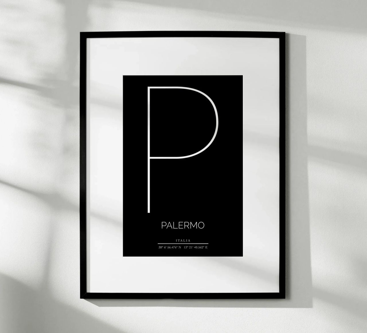 PALERMO - nero Poster von CityLights