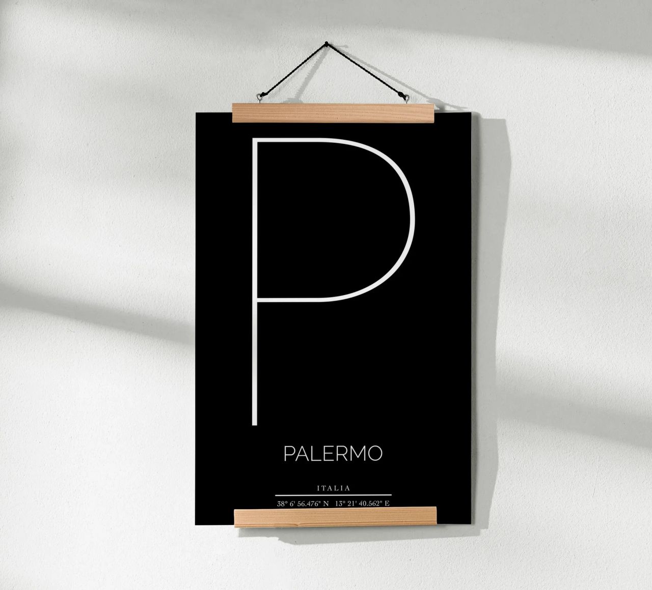 PALERMO - nero Poster von CityLights