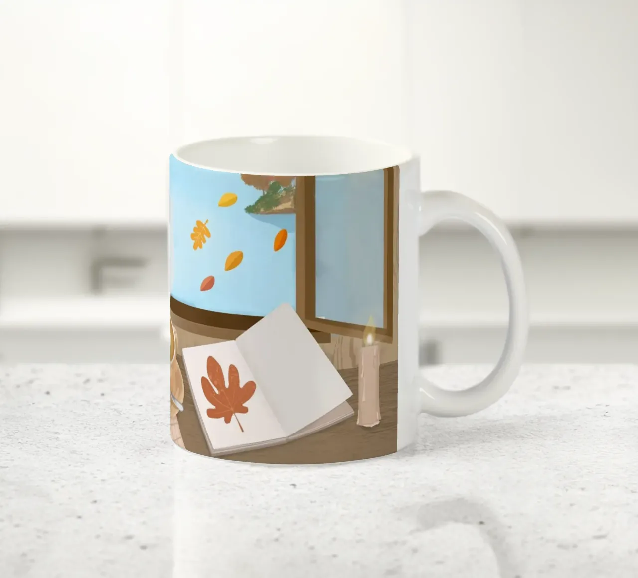 Cottage d'autunno tazza in ceramica da PetrArts