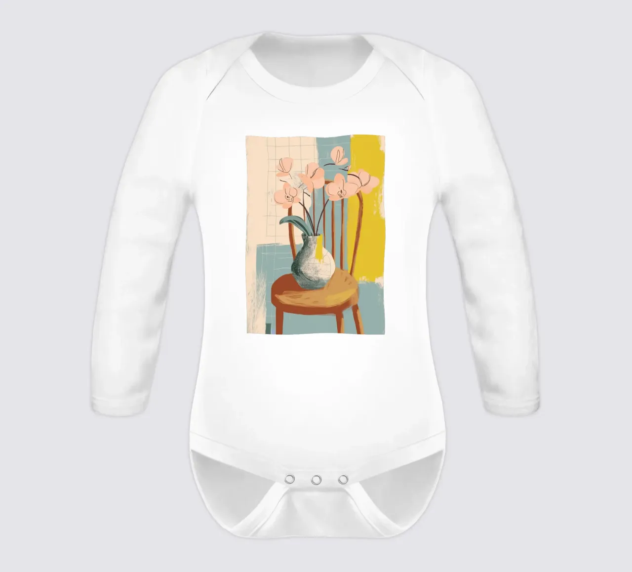 The Quiet Joy of Orchids body neonato maniche lunghe da Clara August