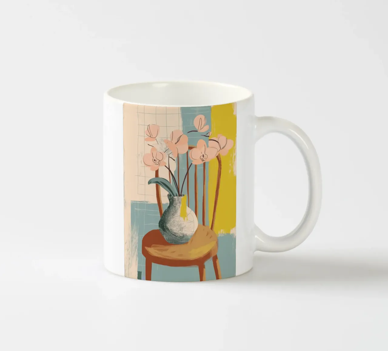 The Quiet Joy of Orchids tazza in ceramica da Clara August