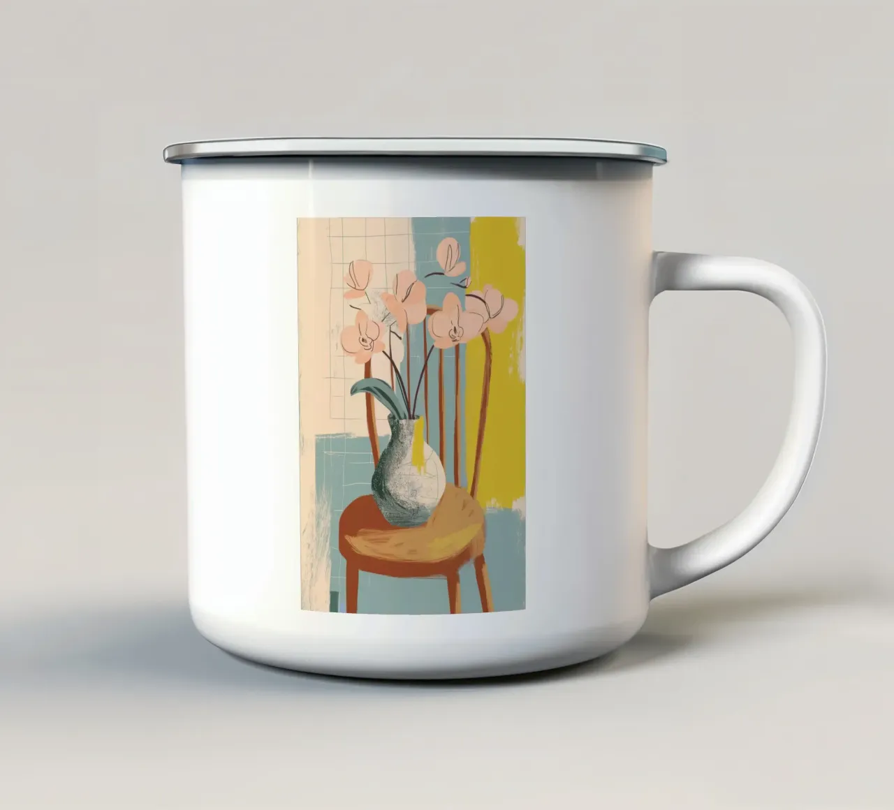 The Quiet Joy of Orchids tazza in smalto da Clara August