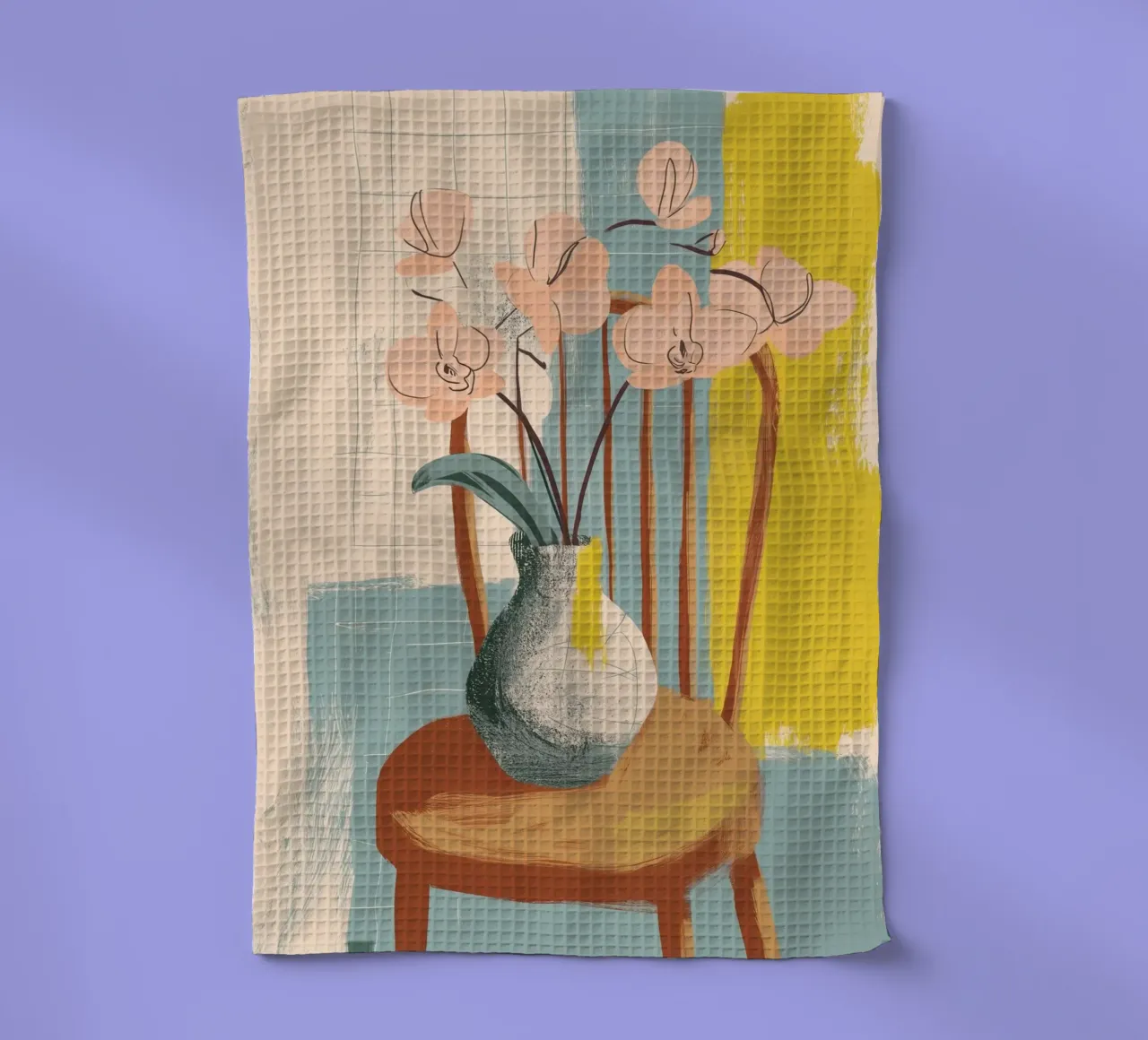 The Quiet Joy of Orchids paño de cocina de Clara August